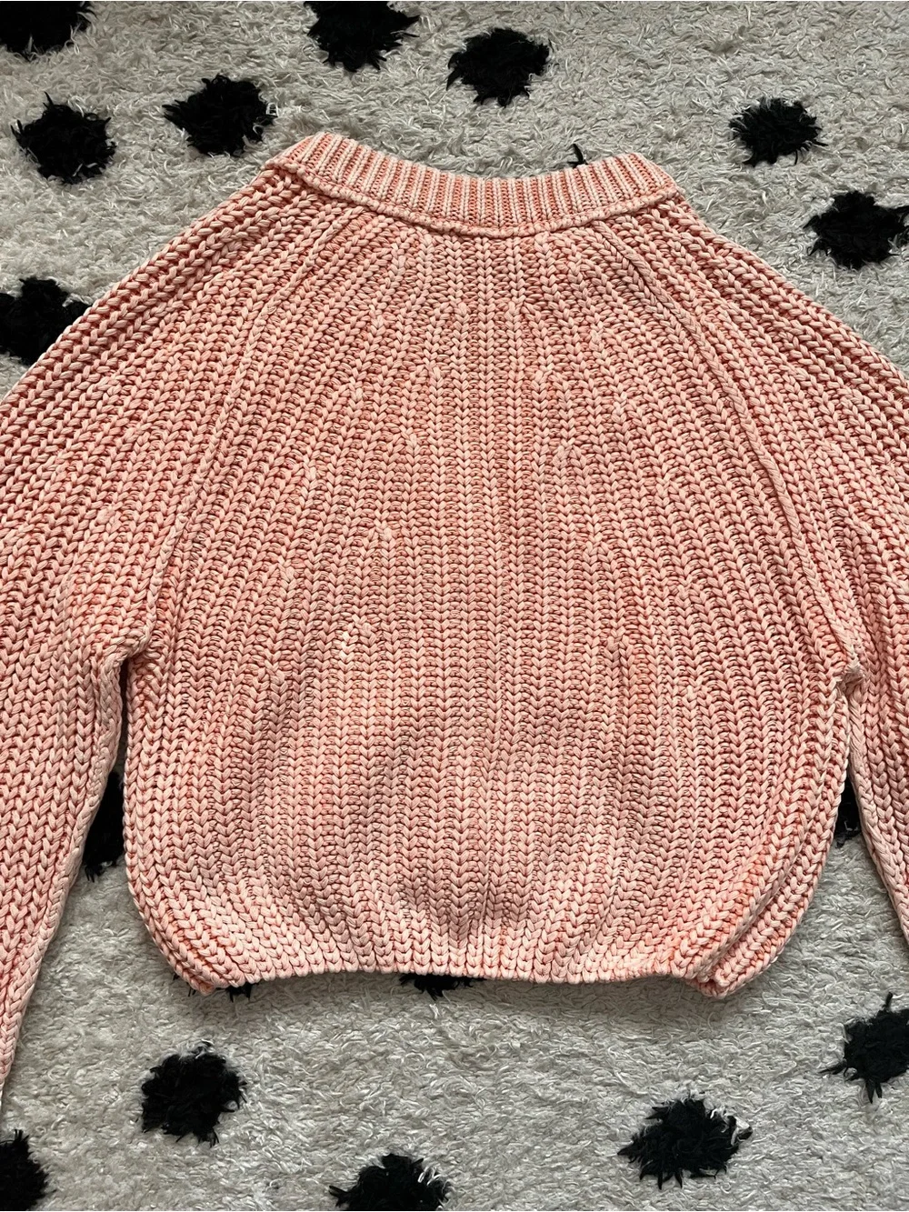 Free People Sweet Nothing cardigan (see measurements) Cropped Pink Chunky Knit